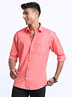Premium Cotton Salmon Colour Shirt Full Sleeve