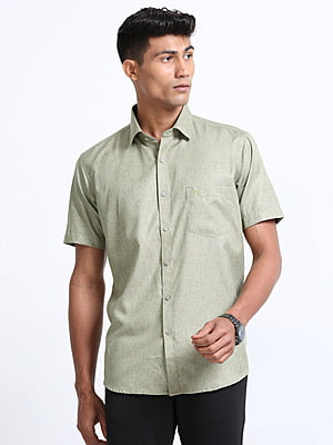 Economic Shirt Light Slate Gray Colour Half Sleeve