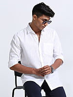 Cotton Finish White Shirt Full Sleeve