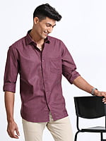 Economic Shirt Purple Colour Full Sleeve