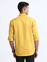 Cotton Linen Gold Colour Shirt Full Sleeve