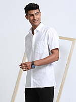Mono Premium White Shirt Half Sleeve